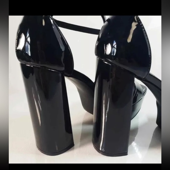 Madden Girl Omega Platform Heels Womens Size 7.5 Black Buckle Closure Party Pump - Picture 4 of 10